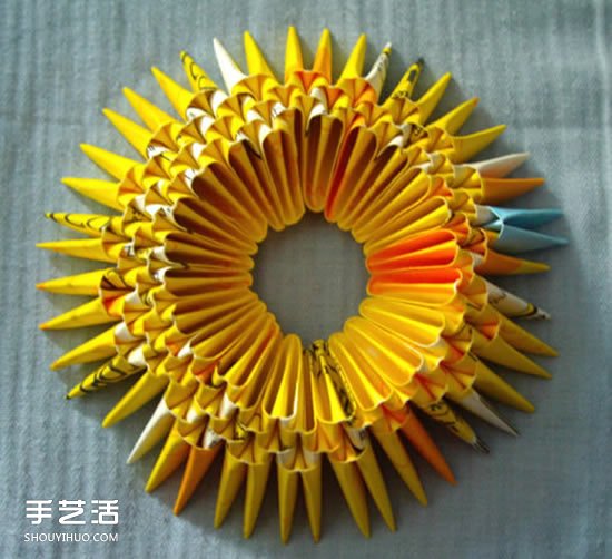三角插笔筒步骤图解 三角插菠萝笔筒的具体插法(图13)