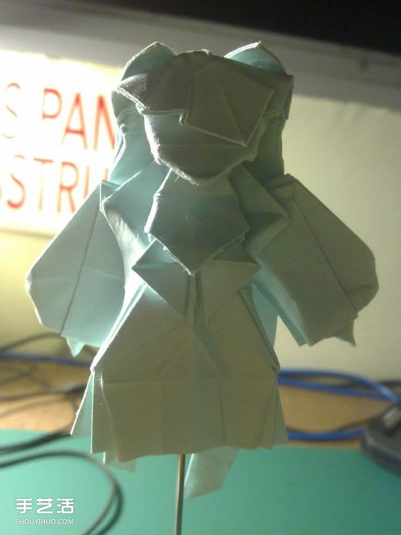 折纸初音未来的详细图解 初音未来的折法过程(图71)