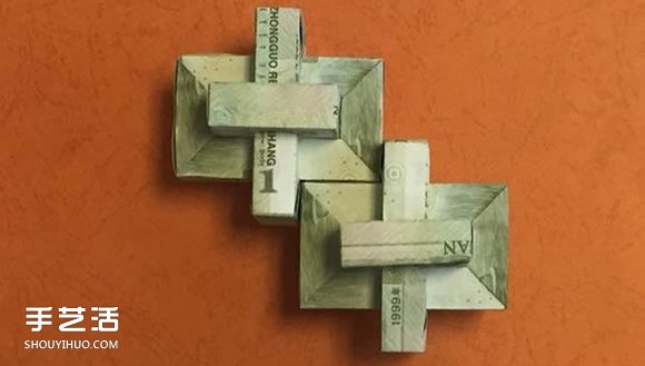 孔明锁的折纸方法图解 手工折鲁班锁的折法 - 双维造物网