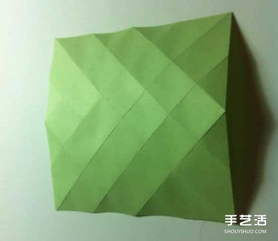 一张纸折四叶草图解 创意四叶草的折法步骤(图7)
