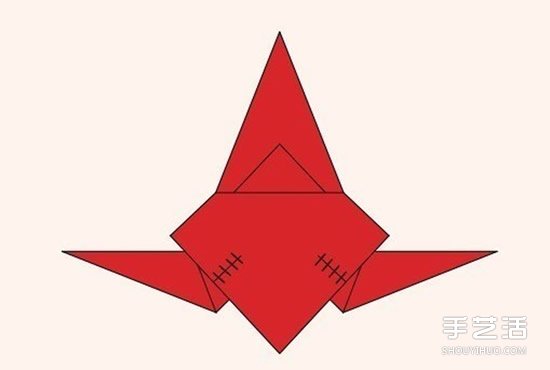 圣诞老人折纸步骤图 手工折纸圣诞老人教程(图11)
