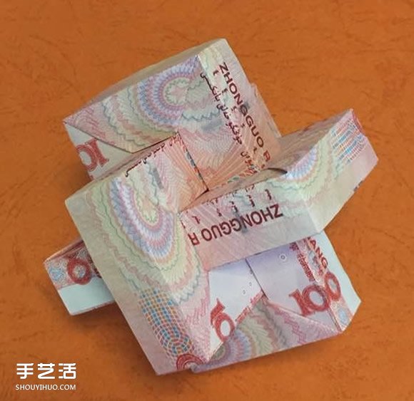孔明锁的折纸方法图解 手工折鲁班锁的折法(图18)