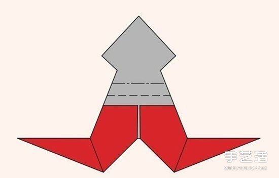 圣诞老人折纸步骤图 手工折纸圣诞老人教程(图14)