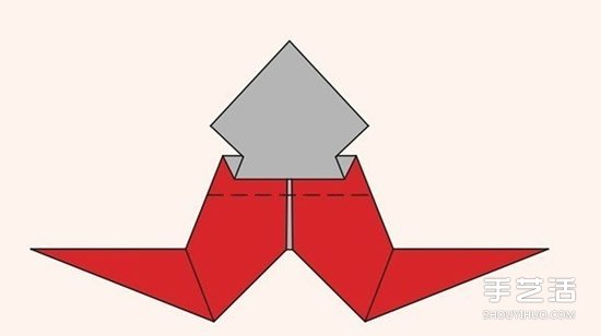 圣诞老人折纸步骤图 手工折纸圣诞老人教程(图15)