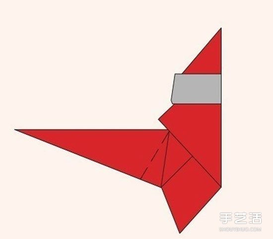 圣诞老人折纸步骤图 手工折纸圣诞老人教程(图22)