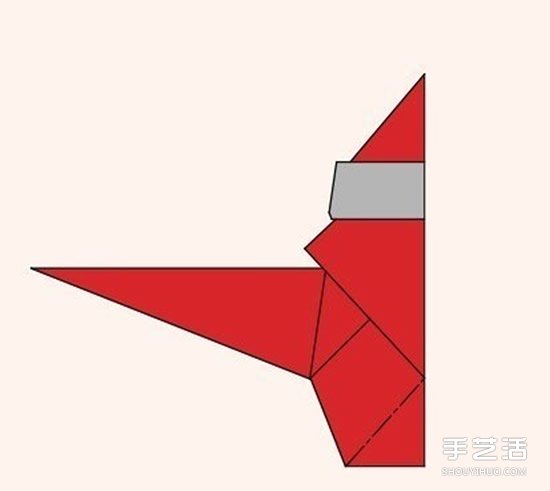 圣诞老人折纸步骤图 手工折纸圣诞老人教程(图21)