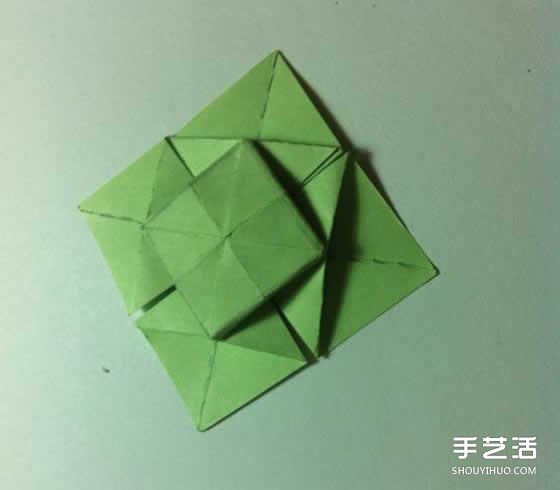 一张纸折四叶草图解 创意四叶草的折法步骤(图26)