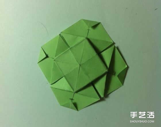 一张纸折四叶草图解 创意四叶草的折法步骤(图27)