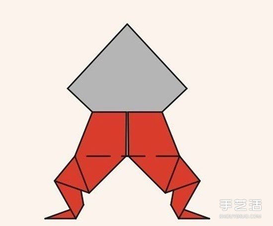 圣诞老人折纸步骤图 手工折纸圣诞老人教程(图30)