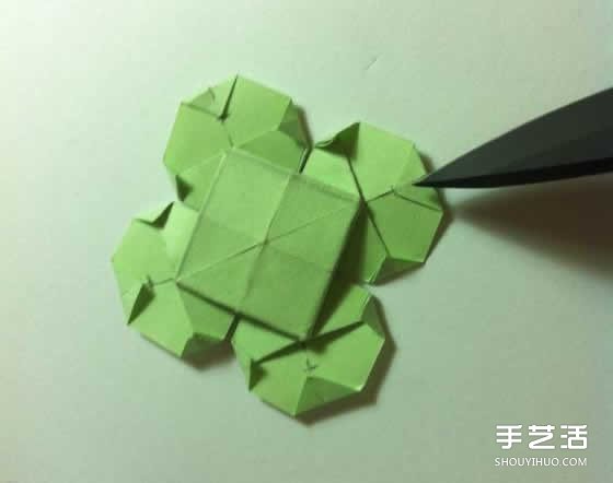 一张纸折四叶草图解 创意四叶草的折法步骤(图29)