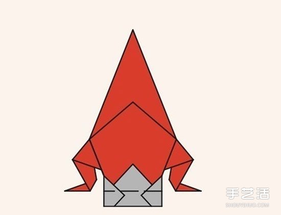 圣诞老人折纸步骤图 手工折纸圣诞老人教程(图33)