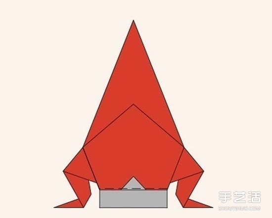 圣诞老人折纸步骤图 手工折纸圣诞老人教程(图34)