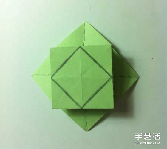 一张纸折四叶草图解 创意四叶草的折法步骤(图25)