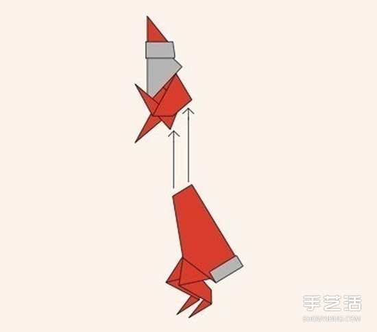 圣诞老人折纸步骤图 手工折纸圣诞老人教程(图38)