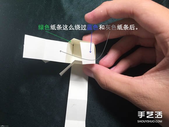 折纸会跳舞的方块图解 跳舞方块玩具的折法(图22)