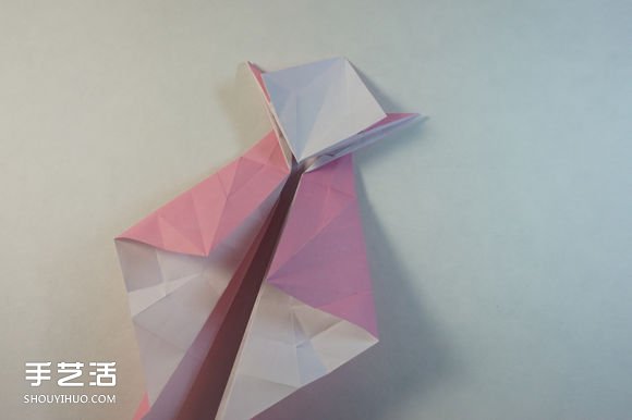折纸女孩的步骤图解 复杂女生的折法教程(图42)