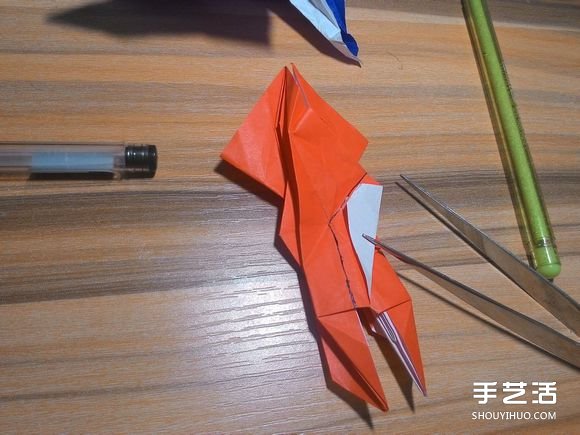 怎么折蜘蛛侠图解教程 复杂蜘蛛侠的折法步骤(图64)