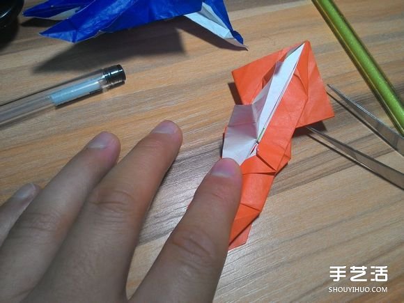 怎么折蜘蛛侠图解教程 复杂蜘蛛侠的折法步骤(图65)