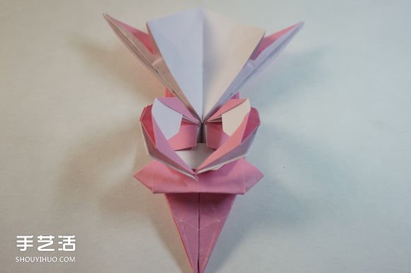 折纸女孩的步骤图解 复杂女生的折法教程(图65)
