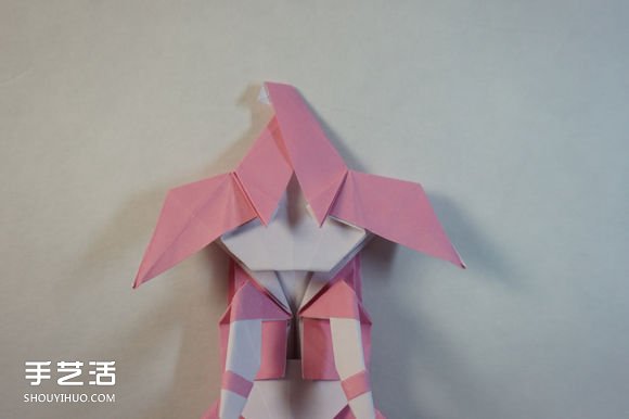 折纸女孩的步骤图解 复杂女生的折法教程(图72)