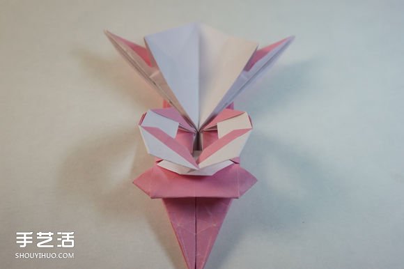 折纸女孩的步骤图解 复杂女生的折法教程(图66)