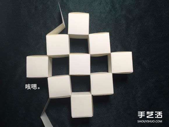 折纸会跳舞的方块图解 跳舞方块玩具的折法(图81)