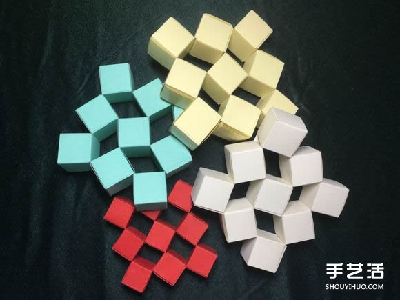 折纸会跳舞的方块图解 跳舞方块玩具的折法(图86)