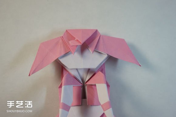 折纸女孩的步骤图解 复杂女生的折法教程(图73)