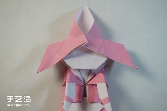 折纸女孩的步骤图解 复杂女生的折法教程(图71)