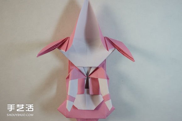 折纸女孩的步骤图解 复杂女生的折法教程(图70)