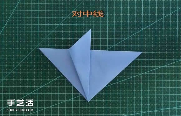 手工折纸女生头像图解 短发女孩的折法步骤图(图4)