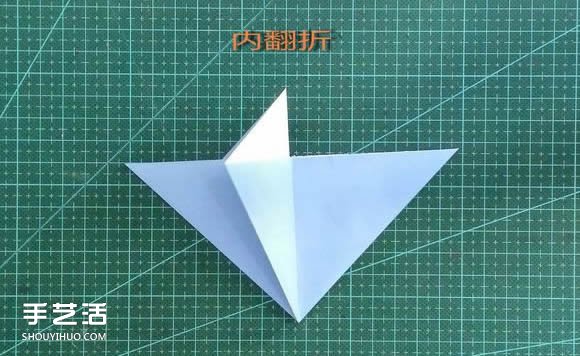 手工折纸女生头像图解 短发女孩的折法步骤图(图5)