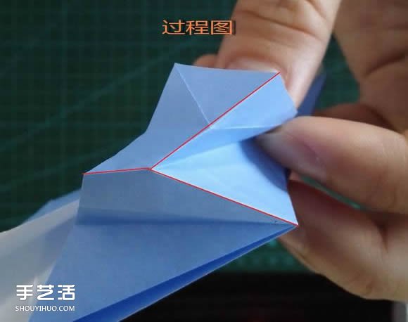 手工折纸女生头像图解 短发女孩的折法步骤图(图22)