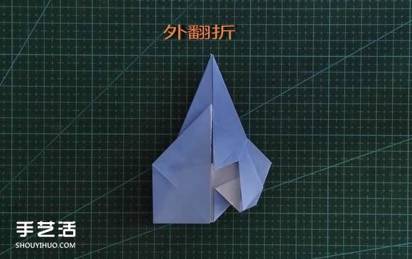 手工折纸女生头像图解 短发女孩的折法步骤图(图26)
