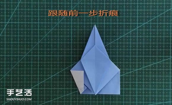 手工折纸女生头像图解 短发女孩的折法步骤图(图19)