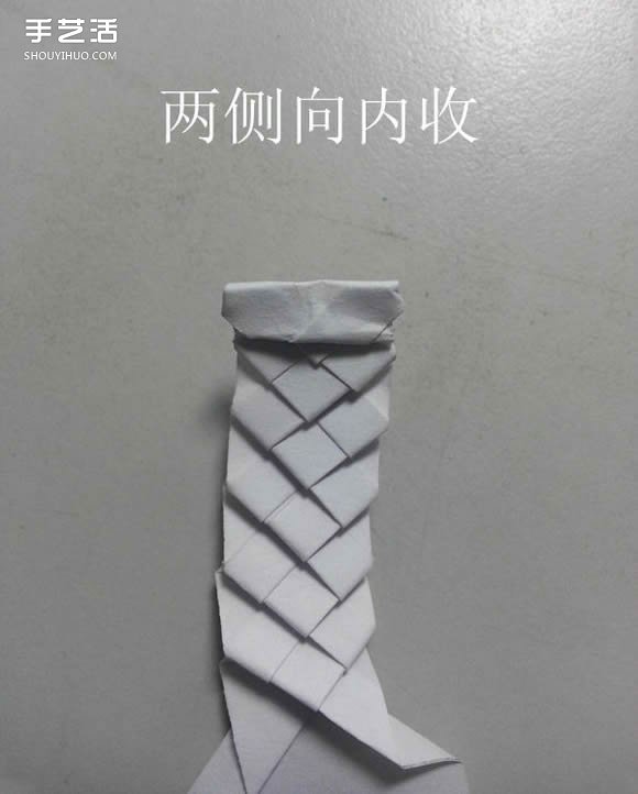 纸武士刀的折法图解 折纸日本刀的方法步骤(图18)