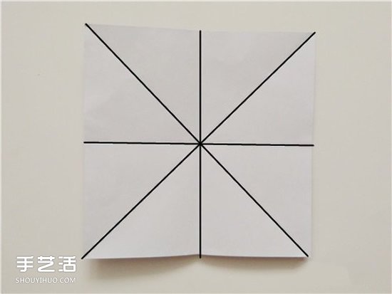 扑克牌黑桃和梅花花色的折纸方法图解(图3)