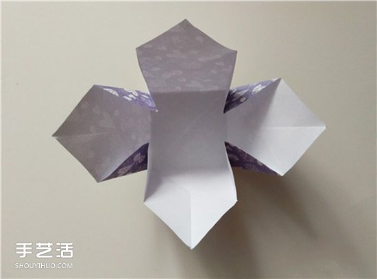 扑克牌黑桃和梅花花色的折纸方法图解(图9)