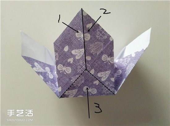 扑克牌黑桃和梅花花色的折纸方法图解(图12)