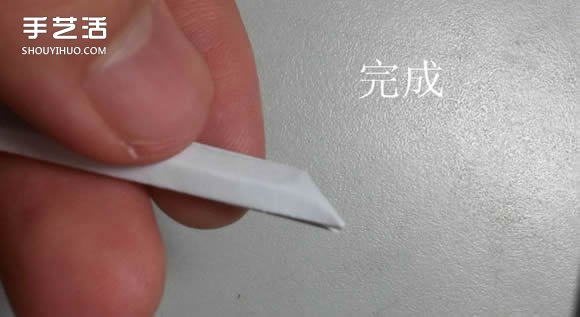 纸武士刀的折法图解 折纸日本刀的方法步骤(图36)