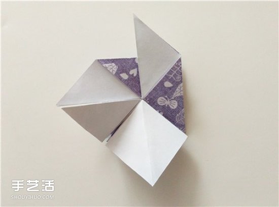 扑克牌黑桃和梅花花色的折纸方法图解(图17)