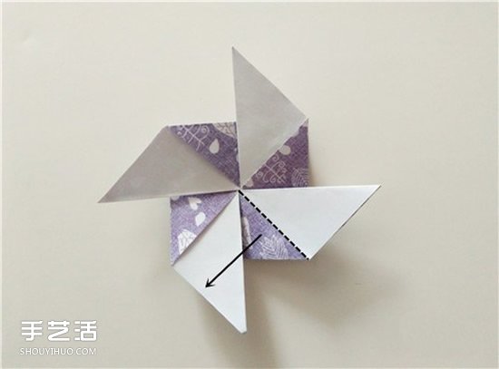 扑克牌黑桃和梅花花色的折纸方法图解(图18)