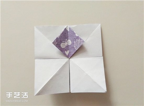 扑克牌黑桃和梅花花色的折纸方法图解(图24)