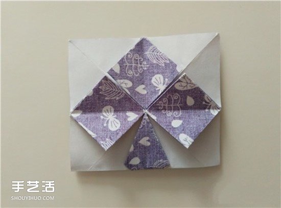扑克牌黑桃和梅花花色的折纸方法图解(图28)