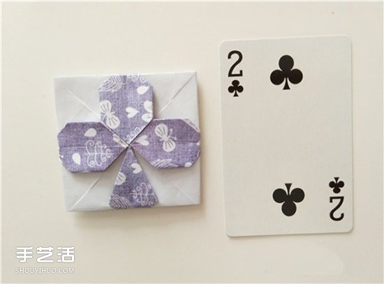 扑克牌黑桃和梅花花色的折纸方法图解(图40)