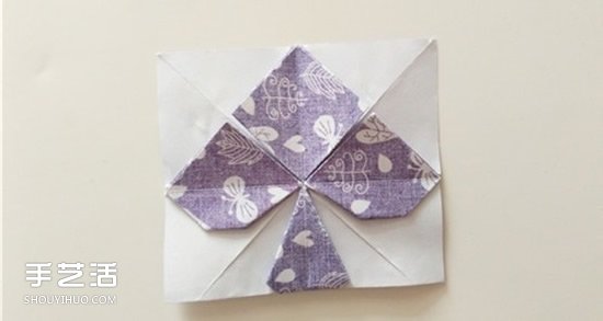 扑克牌黑桃和梅花花色的折纸方法图解(图32)