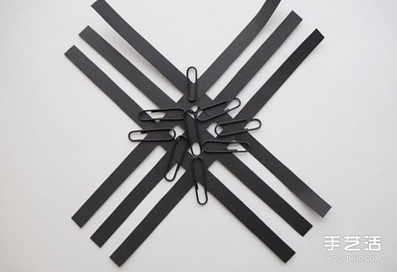 纸条折纸雪花的方法图解 立体雪花的折法步骤(图4)