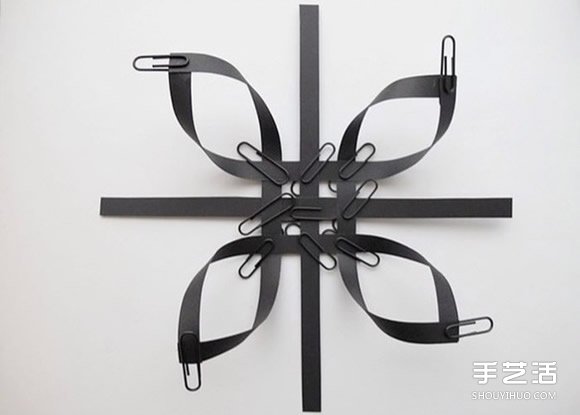 纸条折纸雪花的方法图解 立体雪花的折法步骤(图5)
