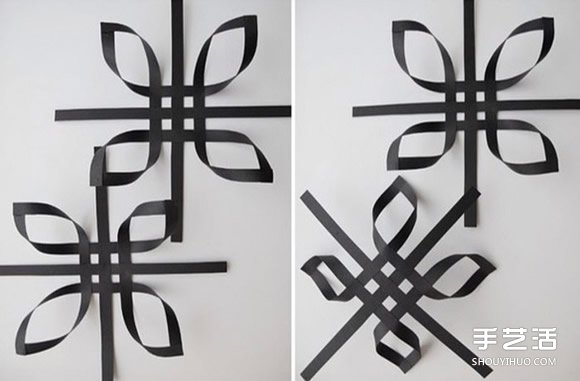 纸条折纸雪花的方法图解 立体雪花的折法步骤(图6)
