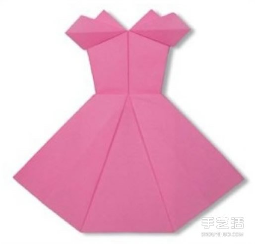 如何折纸裙子的方法 手工折纸裙子的折法图解(图1)